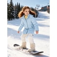 thumbnail image 2 of ZSHOW Girls' Recycled Jacket Waterproof Winter Coat Insulated Snow Jacket with Hood Light Blue 6/7, 2 of 10