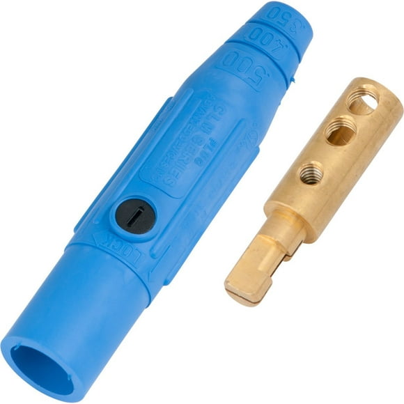 Marinco CLM2M-D CLM Type Cam, Série 15 Mini en Ligne, Connecteur à Broche Unique, 150 Ampères, 600 Volts, 8 - 2 AWG, Mâle - Bleu