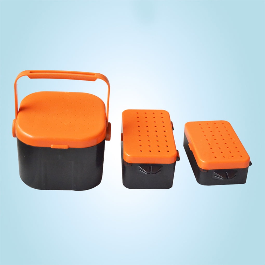 mmirethe S/M/L Size Worm Box Breathable Plastic Fishing Bait