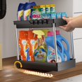 thumbnail image 1 of GHSDFBB Under Sink Organizer, Under Cabinet Basket Organizer Drawer with Hooks, Bathroom Standing Rack, Multi-Purpose Storage Shelf, Silver, 1 of 7