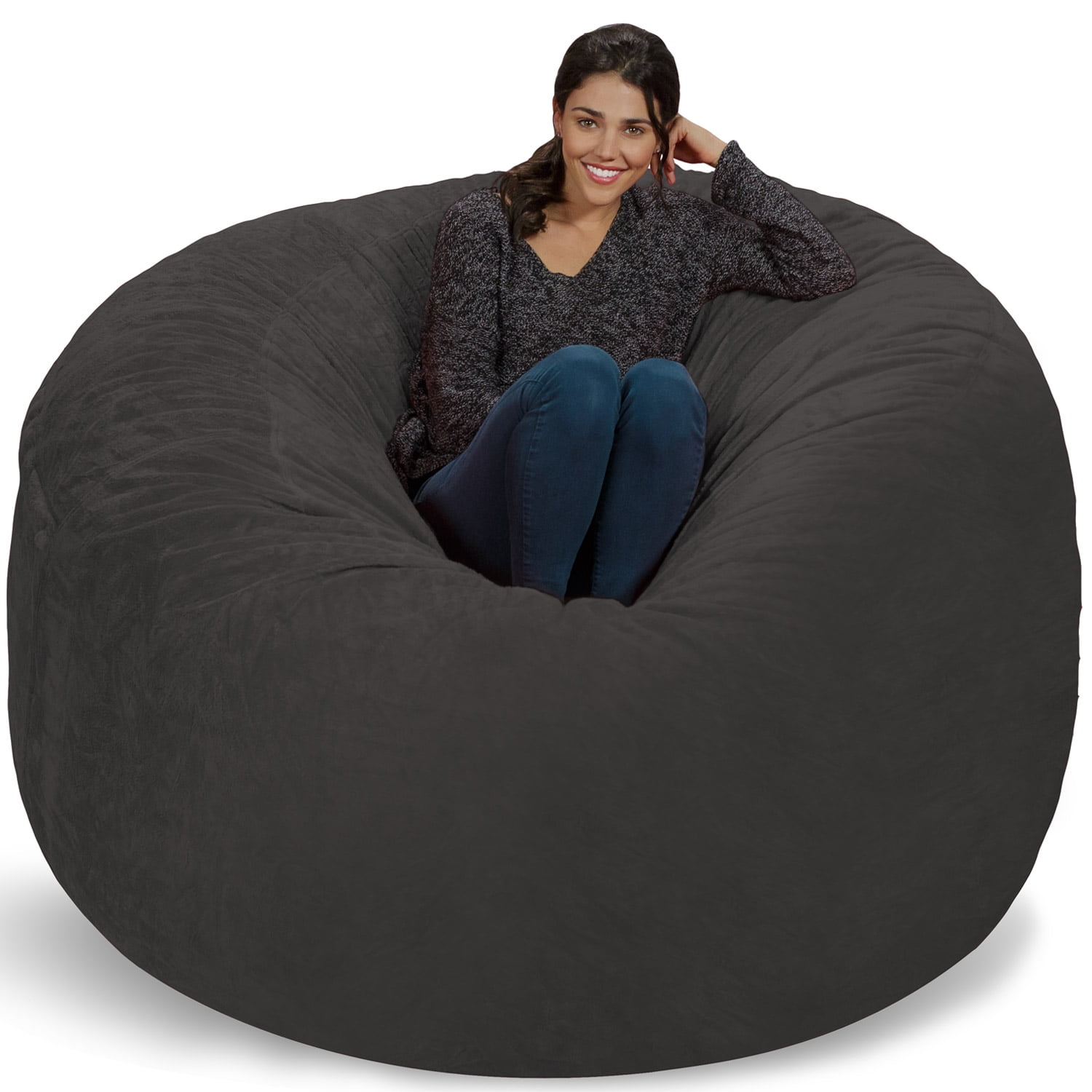 Relax Sacks Bean Bag Chair, Grey - Walmart.com