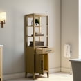 thumbnail image 3 of Vanity Art 21" Freestanding Linen Cabinet with Soft Close Door and Drawer, 3 of 9