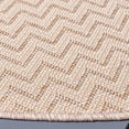 thumbnail image 4 of Safavieh Hampton Guliana Zig-Zag Indoor/Outdoor Area Rug, Natural, 6'5" x 6'5" Round, 4 of 11