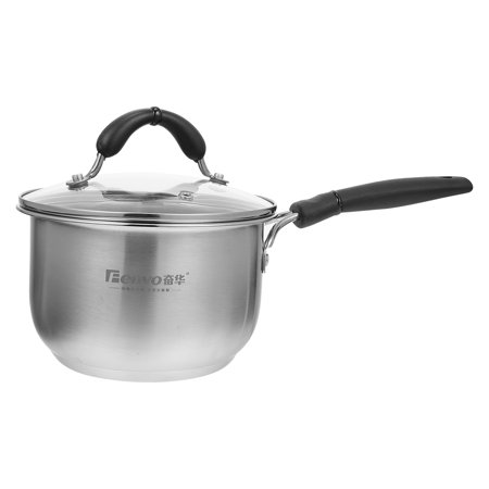 

1Pc Stainless Steel Stockpot Practical Single Handle Noodle Soup Pot (Silver)