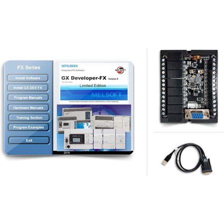 Professional PLC Developer and Training Starter Kit for Engineers, Programmable Ladder Logic Controller, Software & Power Supply