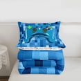 thumbnail image 5 of Erosebridal Miners Games Checkered Full Size Comforter Sets,Gamepad Gamer Video Games Bedding Sets For Kids,Reversible 3 Pieces, 5 of 7