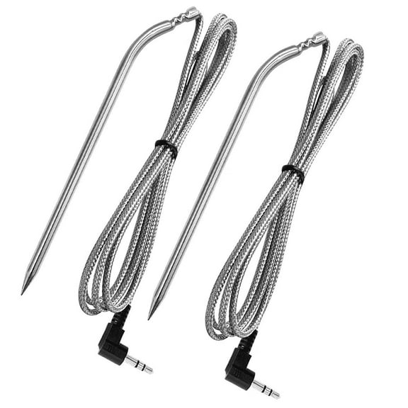IAJXWI 2 Pack Stainless Steel Probe Sensor, Temperature Meat Probe Replacement for Pit Boss Pellet Grill and Smoker
