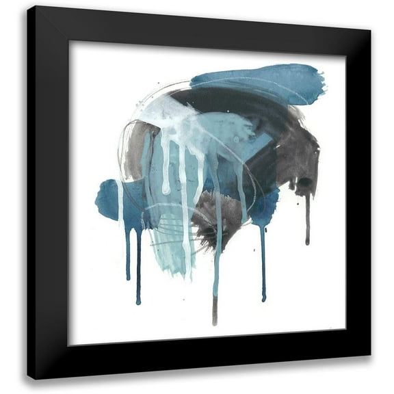 Vess, June Erica 12x12 Black Modern Framed Museum Art Print Titled - Incidental Indigo I