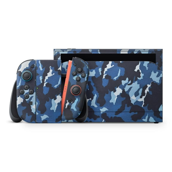 DesignSkinz Blue Vector Camo Full-Body Skin Decal Wrap Cover for Nintendo Switch 2
