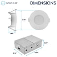 thumbnail image 4 of LUXRITE 3 In. LED ECO Backlit Mini Panel Light, 5CCT 2700K-5000K, 660LM, 8W, 100 Beam, Dimmable ETL & Wet Rated 16 Pack, 4 of 7