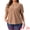 Camel, variant on Women's Plus Tops Hollow Casual V Neck Short Sleeve Summer Blouse Shirts 1X Green