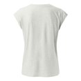 thumbnail image 6 of Kaemgyyd Summer Tops for Women Loose Fit V Neck Pocket Casual Blouse Lightweight Solid Cap Sleeve Shirt Vacation Outfits, 6 of 6