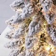 thumbnail image 5 of Desktop Christmas Tree Snow Flocking Artificial Christmas Tree Mini Christmas Tree with Lamp & Wooden Base, 5 of 5