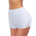 thumbnail image 2 of Gibobby Shorts Deportivo Pantalones cortos de yoga sin perspectiva para correr y fitness de cintura alta para mujer(Blanco, L), 2 of 5