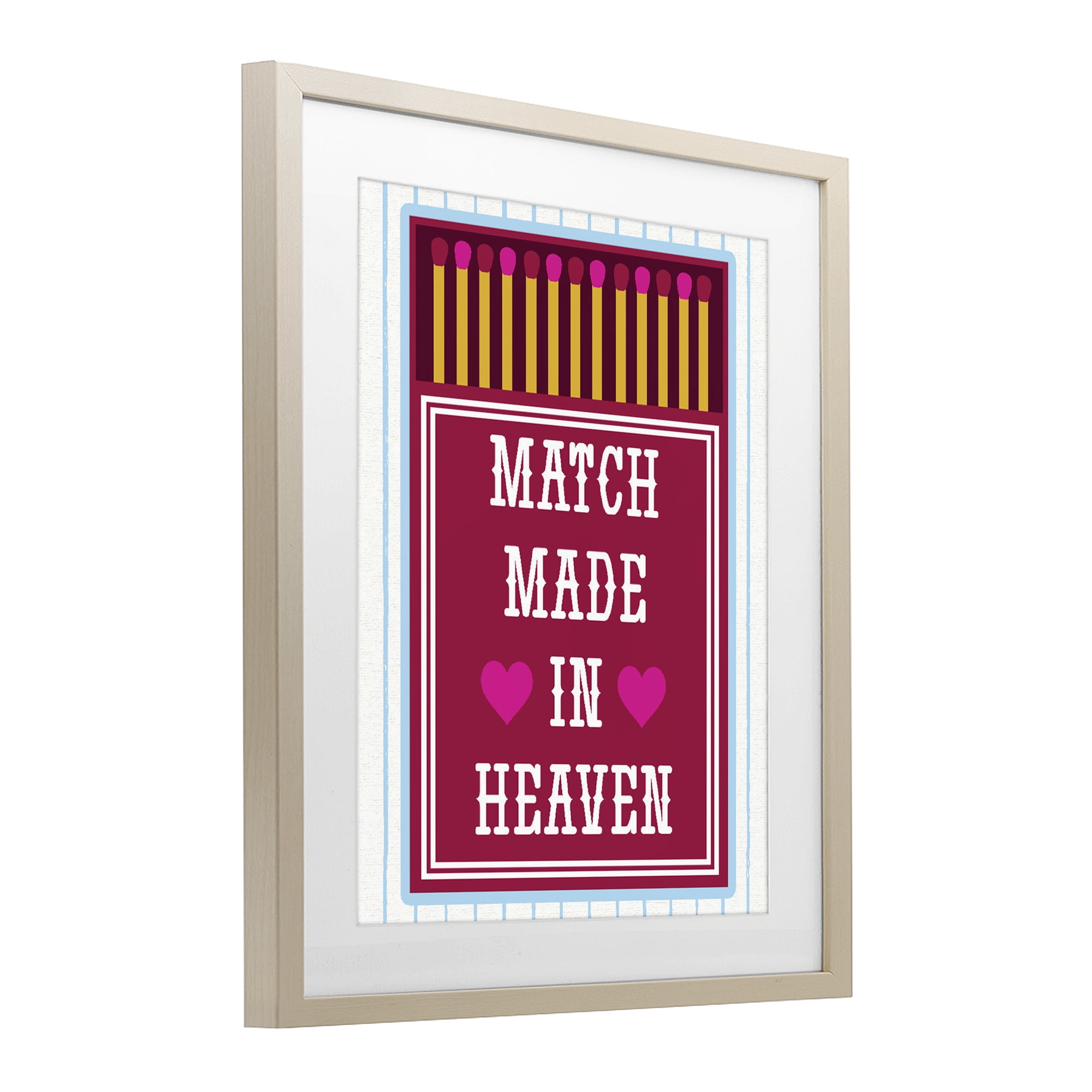 Stupell Industries Vintage Match Made In Heaven Birch Framed Print Under Glass, design by Lil' Rue