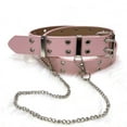 thumbnail image 3 of Fairnull Men Belt Solid Hip-hop Style Punk Double-breasted Buckle Belt for Jeans, 3 of 8