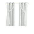 thumbnail image 2 of Your Zone White Blackout with Sheer Overlay Grommet Curtain Panel, 37" x 63", 2 of 8