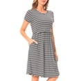 thumbnail image 3 of Bearsland Women’s Short Sleeve Midi Maternity Nursing Dress Casual  Breastfeeding Dress with Pocket, 3 of 6