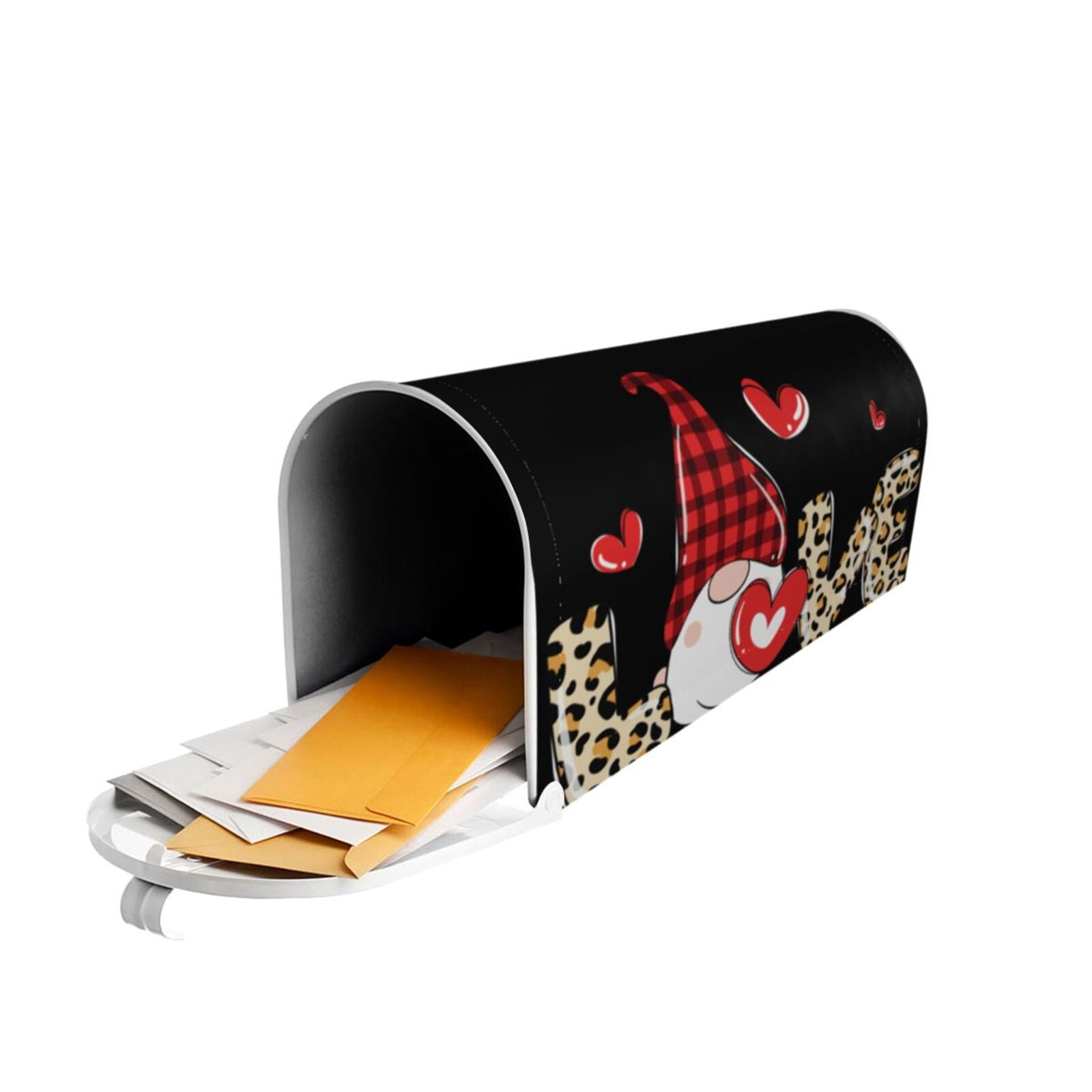 Logiee Love Gnomes Print Post Letter Box Wrap Decor, Mailbox Cover Suitable for Standard Mailbox and Large Size Mailbox,Outdoor Yard Decoration-25.5x21 in