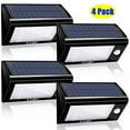 thumbnail image 1 of Solario 32 LEDs Wireless Solar Powered Security Floodlights with Motion Activation and Peel and Stick, Black, Set of 4, 1 of 9