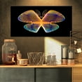 thumbnail image 1 of Design Art - Papillon Fractal Bleu Jaune dans le Noir, 1 of 4