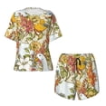 thumbnail image 4 of Lsque Ducks and Flowers Women's Short-Sleeved Pajama Set - 2 Piece Soft and Lightweight Sleepwear Set-Large, 4 of 9