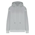thumbnail image 3 of Women's Essentials Hoodie for Fashion Loose Long Sleeve Pullover Hoodie Fleece Warm Solid Color Drawstring Pulover Tops Sweatshirts, 3 of 5