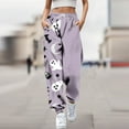 thumbnail image 1 of WILLBEST Pantalones Casuales de Moda Para Mujer, Pantalones Deportivos Con Estampado de Calabaza de Halloween, Pantalones Deportivos de Cintura Alta, Pantalones Deportivos Atléticos Con Bolsillos, 1 of 3