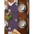 thumbnail image 5 of Grey Chevron Burlap Cotton Table Runner 13x90 Inches Long, Geometric Purple Print Wavy Striped White Farmhouse Table Runners, Outdoor Dining Tablecloths Decor for Baby Shower/Party/Wedding, 5 of 6