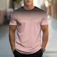 thumbnail image 1 of Tops para hombre, blusas y camisas de manga corta con cuello redondo para hombre, camiseta deportiva informal con estampado degradado a la moda para hombre, blusa de poliéster de manga corta con cuell, 1 of 5