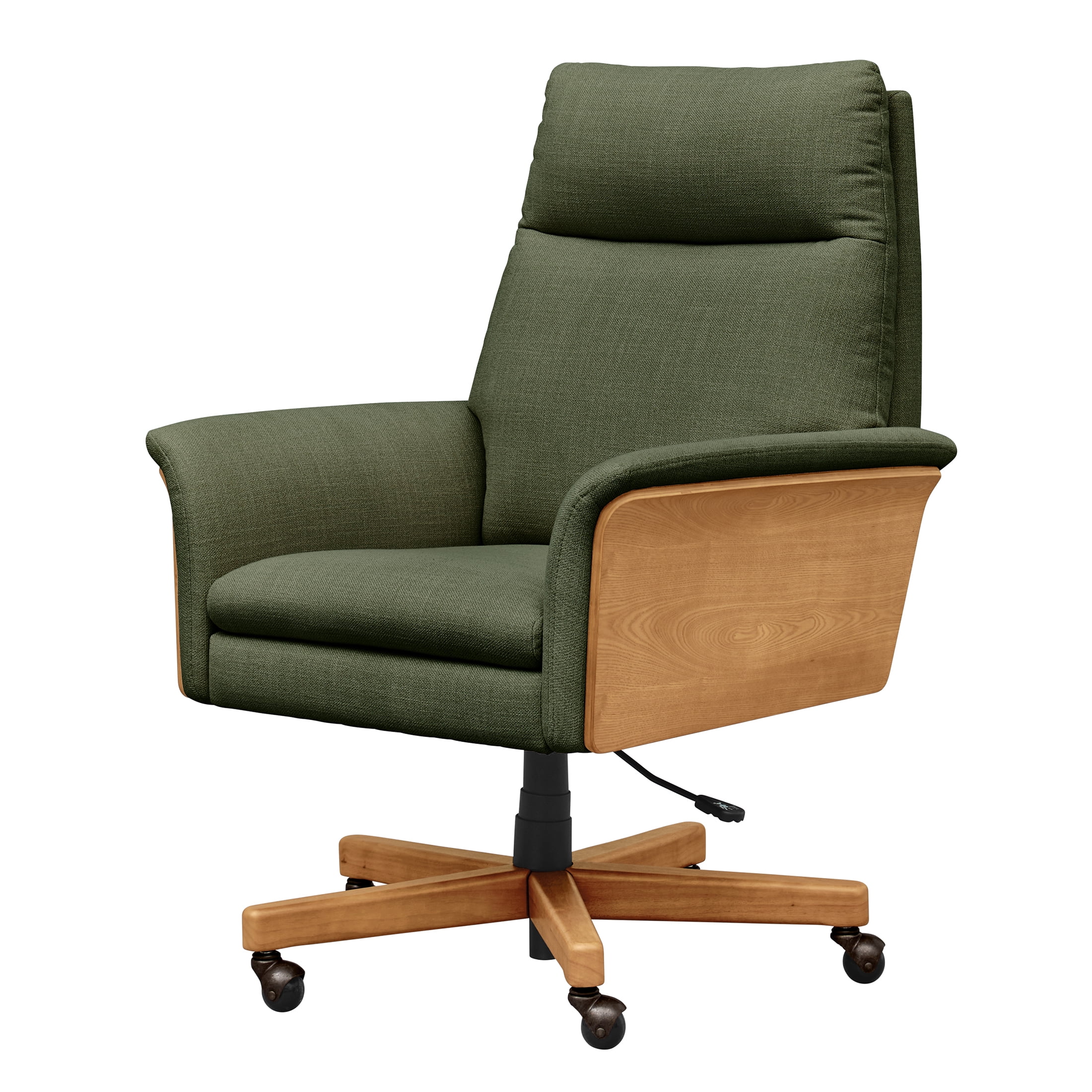 Better Homes & Gardens Juliet Tall Back Office Chair, Olive and Light Honey Finish