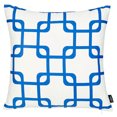 thumbnail image 3 of Geometric Blue Squares Square 18" x 18" Throw Pillow Cover, 3 of 6