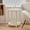 White, variant on Hovilon Round Side Table with Wheels,Double-layer Storage Rack,End Table Living Room Plastic Mobile Sofa Side Table Small Night Stand Bedroom Decor
