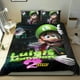 thumbnail image 1 of Mansión de Luigi Conjunto de sábanas temático, trío de piezas, cómodo y amigable con la piel, diseño único, regalo de decoración para el hogar para familiares, amigos y fans,140cm *210cm, 1 of 6