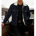thumbnail image 2 of Men's New Corduroy Jacket, Lined Casual Loose Fit Trucker Coat with Multiple Colors Sizes S-XXL for Fall Winter, 2 of 11