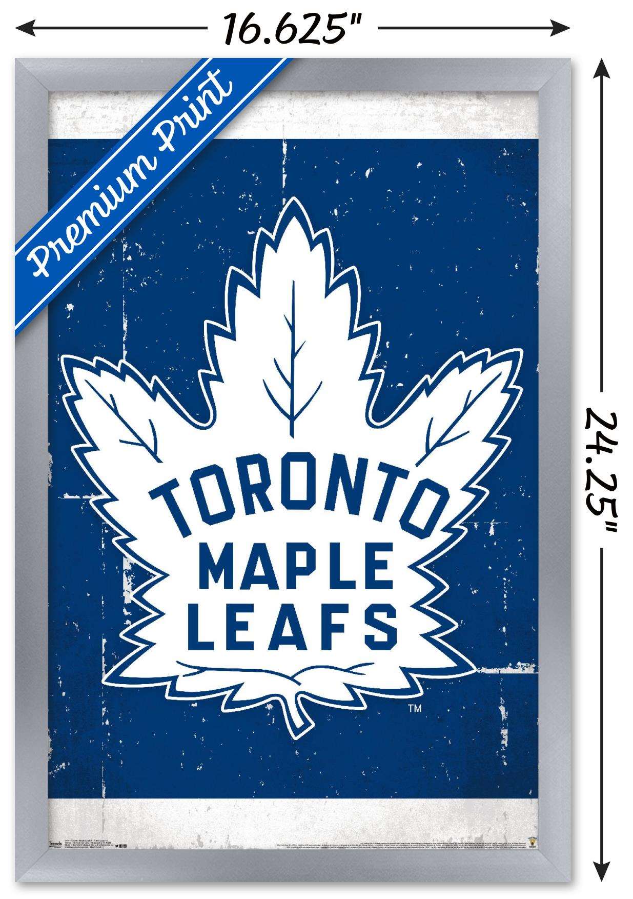 NHL Toronto Maple Leafs - Retro Logo 16 Wall Poster, 14.725" x 22.375", Framed