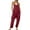 Red2, variant on Tiqkatyck Women's Jumpsuits, Rompers & Overalls, Women's Casual Sleeveless Jumpsuits V Neck Spaghetti Strap Overalls Romper with Pockets Rompers for Women Beige L