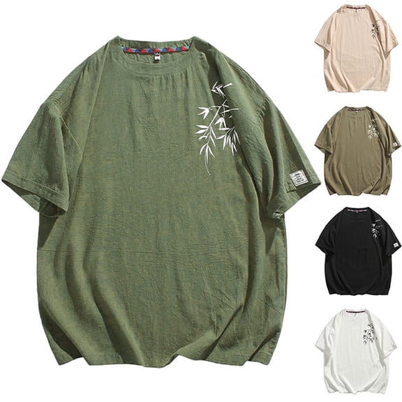 Goodtrade8 Short Sleeve T-Shirts for Men Summer Graphics Pullover Loose Big and Tall Casual Outfits Mens Shirts Crew Neck