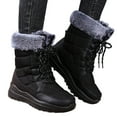 thumbnail image 5 of Women's Mid Calf Winter Boots Outdoor Booties With Thick Comfortable Platform Heel Casual Shoes For Cold Weather, 5 of 6