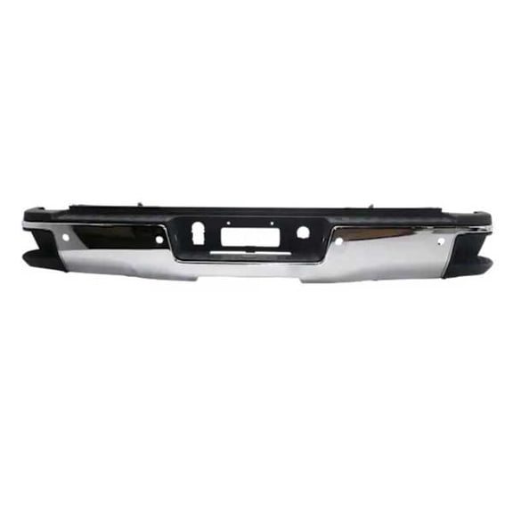 REAR STEP BUMPER ASSEMBLY; DUAL EXHAUST; CHROME; WITH PARK ASSIST
