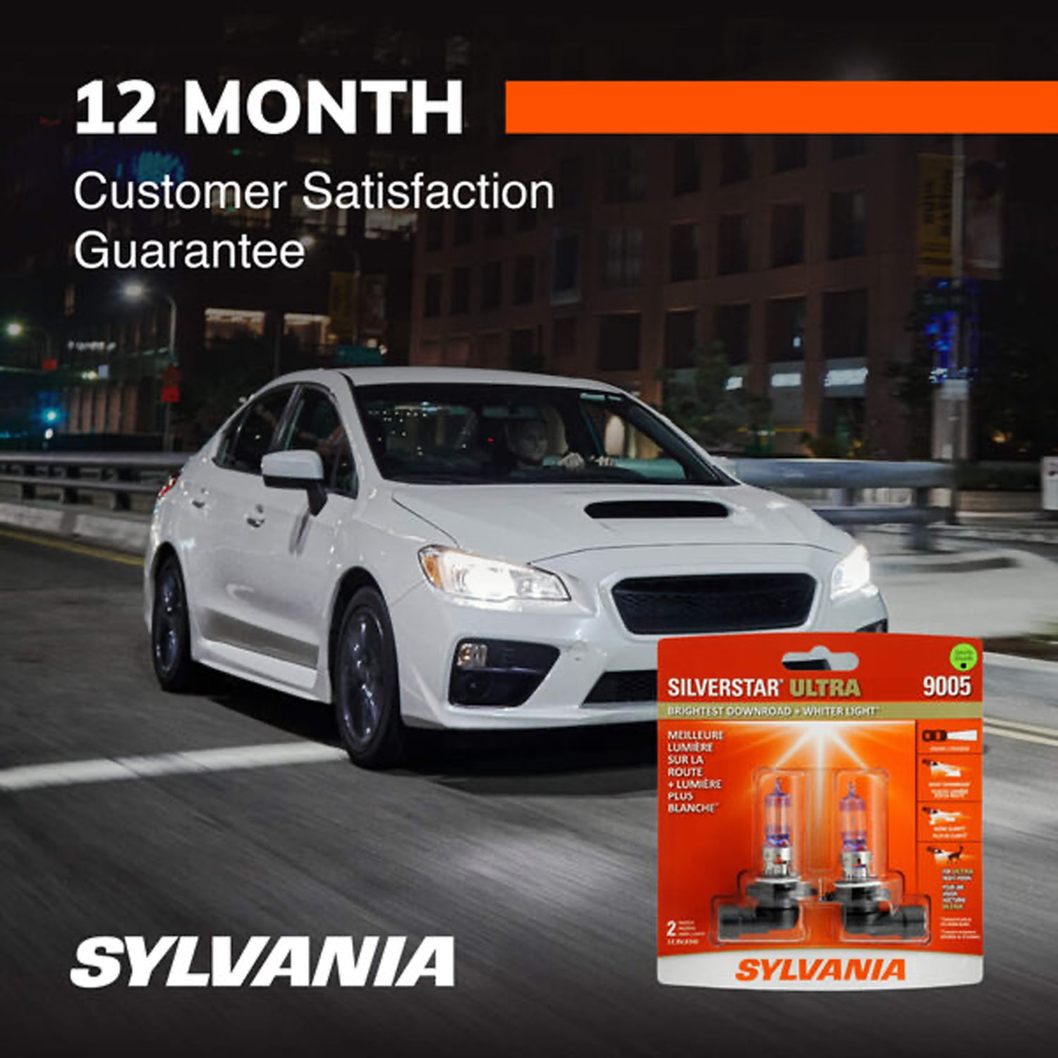 Sylvania 9005 SilverStar Ultra High Performance White Automotive Bulb 2 Pack