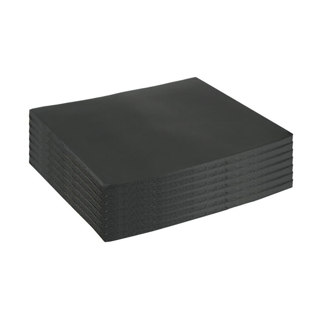 Almohadilla de Amortiguación de Sonido 1/2 pulgada 10 sqft Espuma de Celda Cerrada Autoadhesiva para Capó y Barco 40x33cm 7pcs
