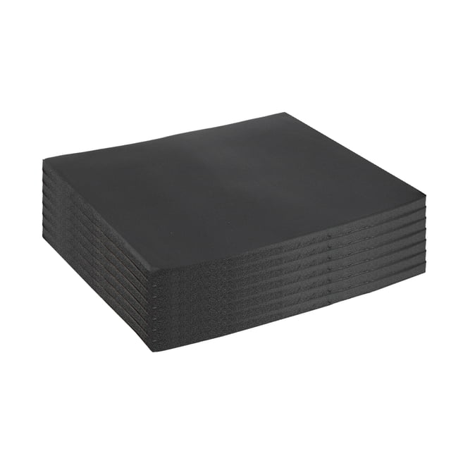 Almohadilla de Amortiguación de Sonido 1/2 pulgada 10 sqft Espuma de Celda Cerrada Autoadhesiva para Capó y Barco 40x33cm 7pcs