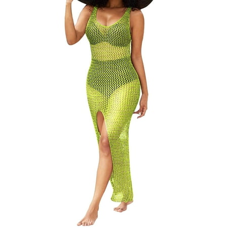 Swimsuit Coverup for Women Plus Size Women s Swimsuit Cover Ups Sheer Crochet Beach Bikini Maxi Dresses Female Womens Swimwear Cover-ups