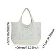 thumbnail image 2 of Yucurem Women Quilted Floral Tote Bag Elegant Handbag For Outdoor Travel (Style 1 White) Fashion shoulder bag (A), 2 of 9