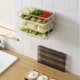 thumbnail image 1 of Preparador de frutas vegetales, estante apilable, tazn coccin, rack cocina, almacenamiento eficiente, colador de cocina, stand para sopa, diseño plegable, estructura metlica, base de madera,, 1 of 8