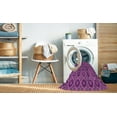 thumbnail image 2 of Ahgly Company Machine Washable Indoor Square Transitional Dark Magenta Purple Area Rugs, 5' Square, 2 of 7