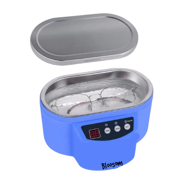 Limpiadora Ultrasónica Bloosom Automática Digital Para Joyas Lentes Azul