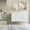 White, variant on Resenkos Wall Cabinet, Wall Mount Cabinet,48" Floating Bathroom Vanity with Sink,Resin Top Basin and Soft Close Drawers, Ash Grey