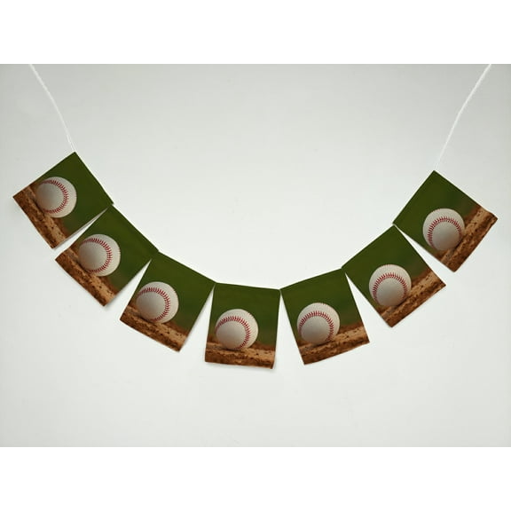 ZKGK Baseball Sports Banner Bunting Garland Flag Sign for Home Family Party Decoration